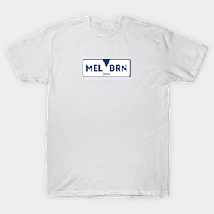 Melbourne Box Logo Number Plate T-Shirt